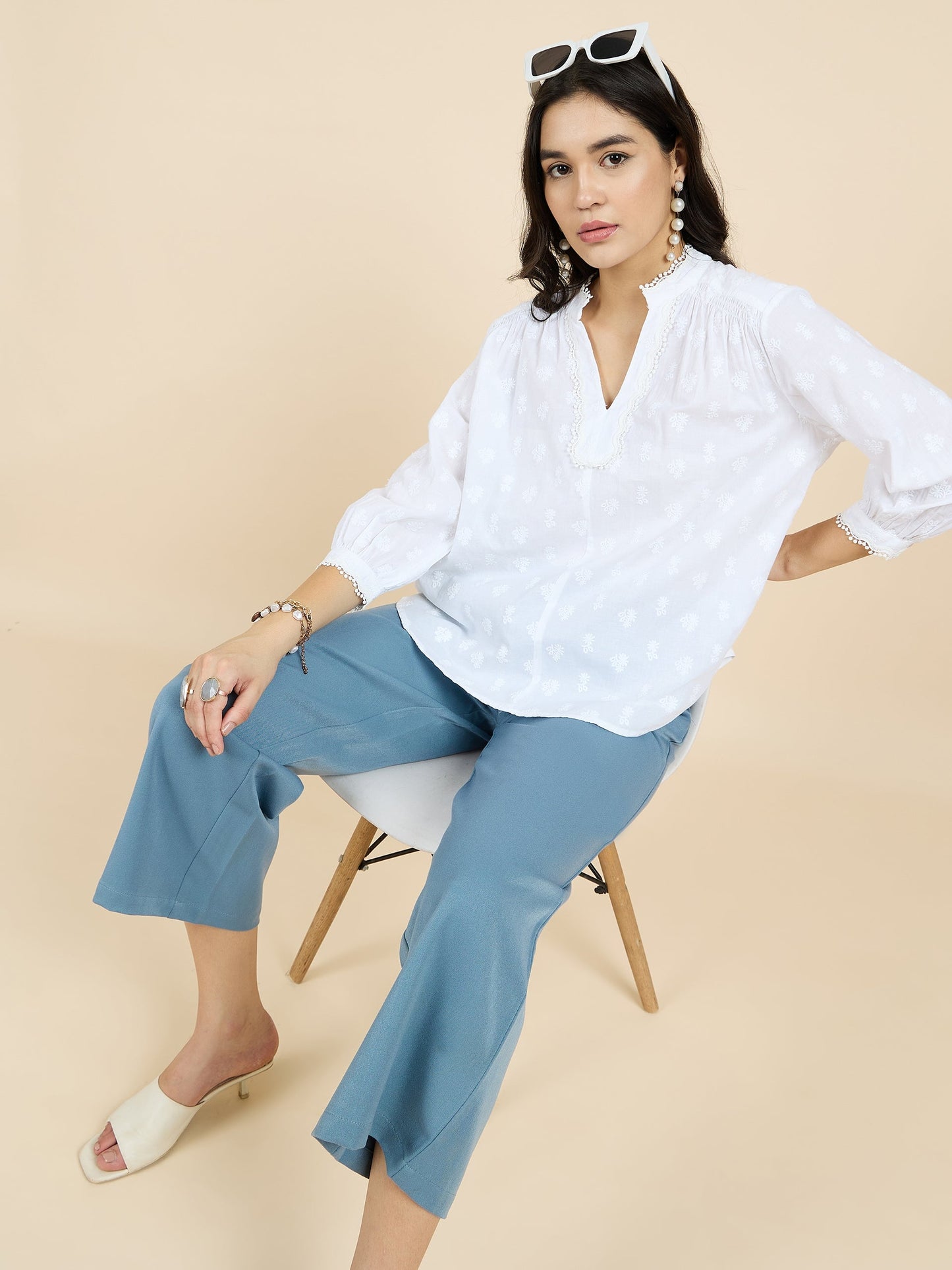 Gipsy White Embroidery Cotton Tunic