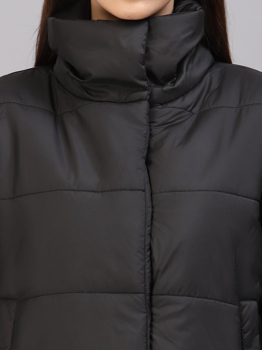 Black Regular Fit Winter Jacket for Gipsy Women – Stylish & Cozy Winter Collection