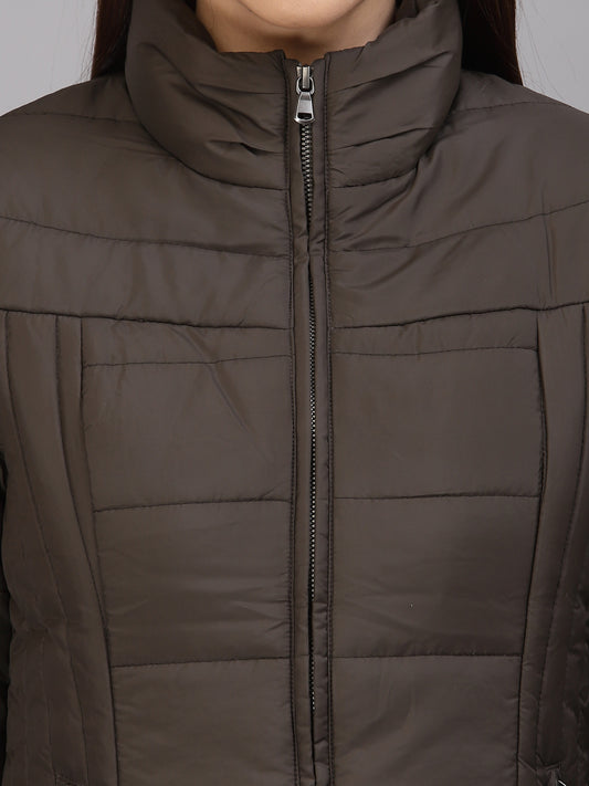 Olive Regular Fit Winter Jacket for Gipsy Women – Stylish & Cozy Winter Collection