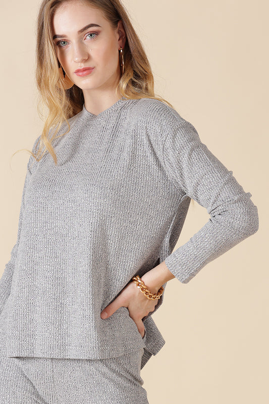 Grey 2-Piece co-ord Regular Fit Winter Set for Gipsy Women – Stylish & Cozy Winter Collection