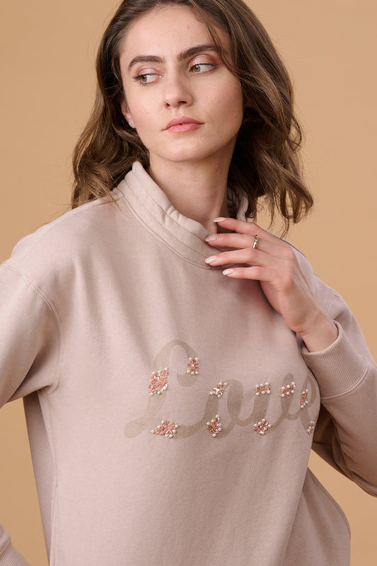 Pink Clay Regular Fit Sweatshirt for Gipsy Women – Stylish & Cozy Winter Collection