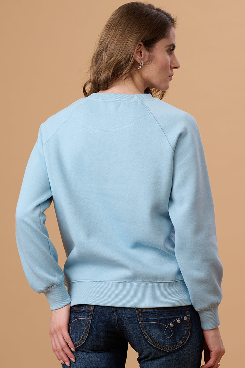 Gipsy Women Crew Neck Regular Full Sleeves Polyester Fabric Soap Suds Sweatshirt
