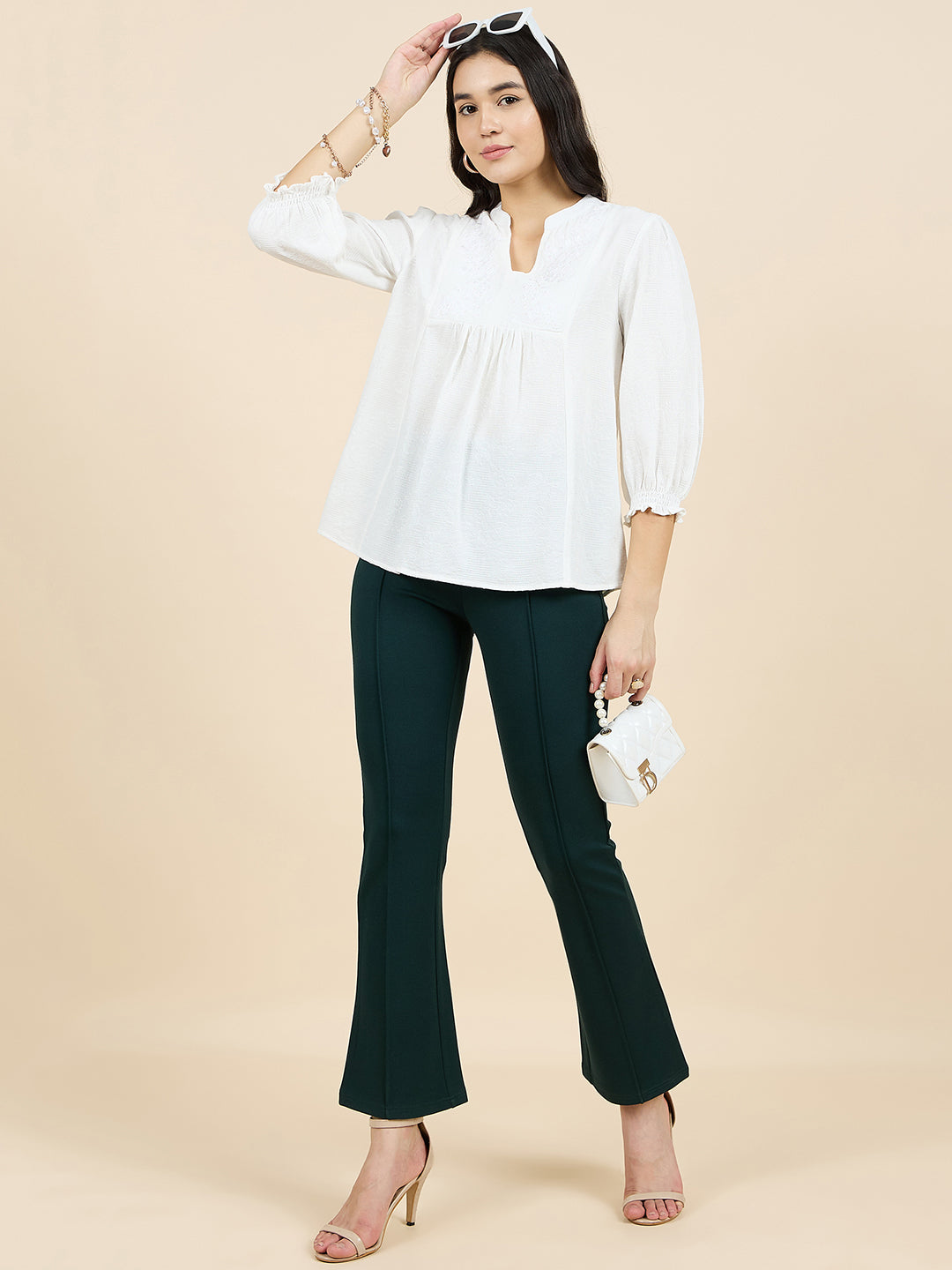 Gipsy Woman Bottom Wear Pant Regular Fit Nr Knit Green