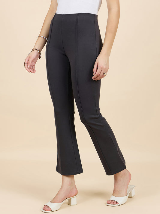 Gipsy Woman Bottom Wear Pant Regular Fit Nr Knit Grey