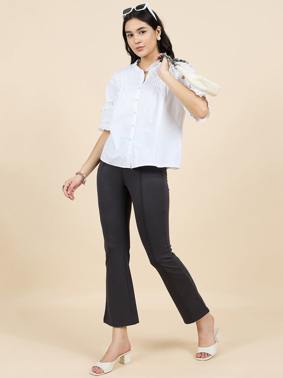 Gipsy Woman Bottom Wear Pant Regular Fit Nr Knit Grey