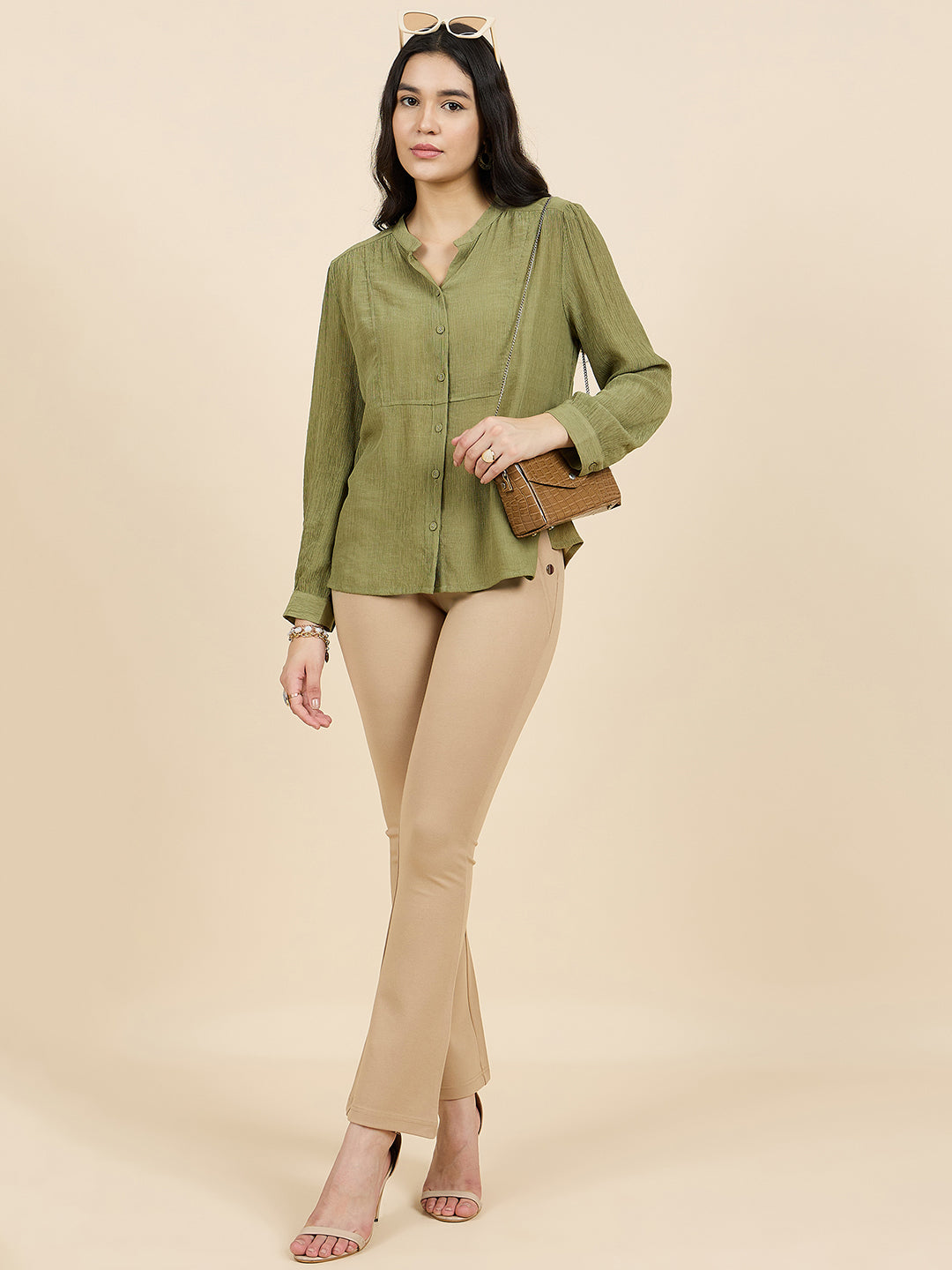 Gipsy Woman Bottom Wear Pant Regular Fit Nr Knit Beige