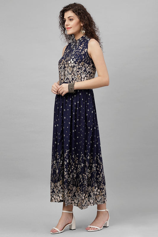 Gipsy Navy Polyster Dress