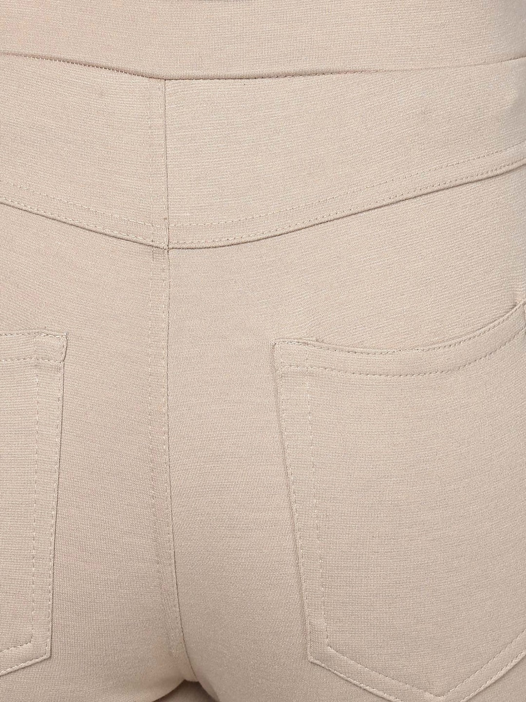 Gipsy Beige Casual Rayon Jegging