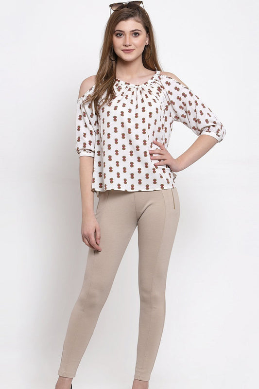 Gipsy Women Beige Jeggings