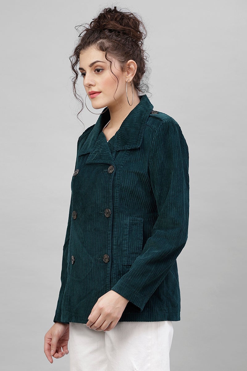 Gipsy Teal Polyester Jacket