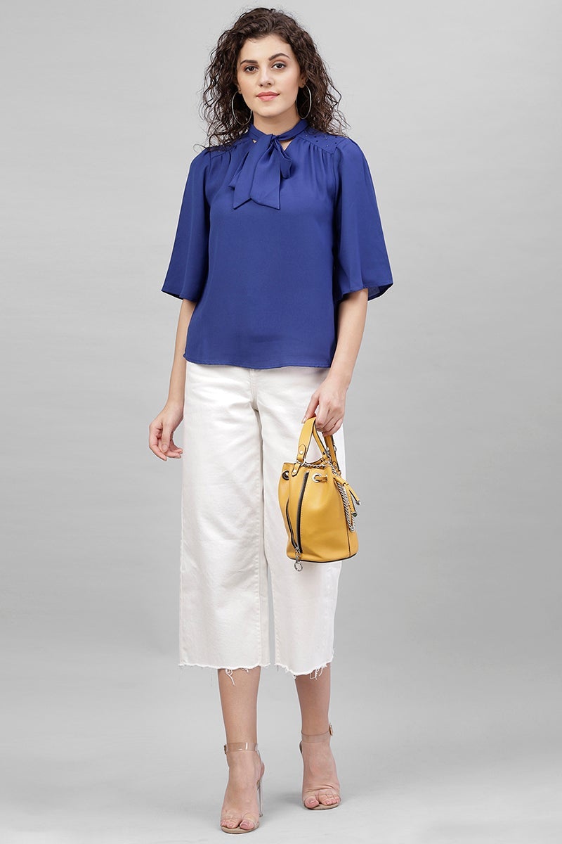 Gipsy Royal Blue Polyster Top