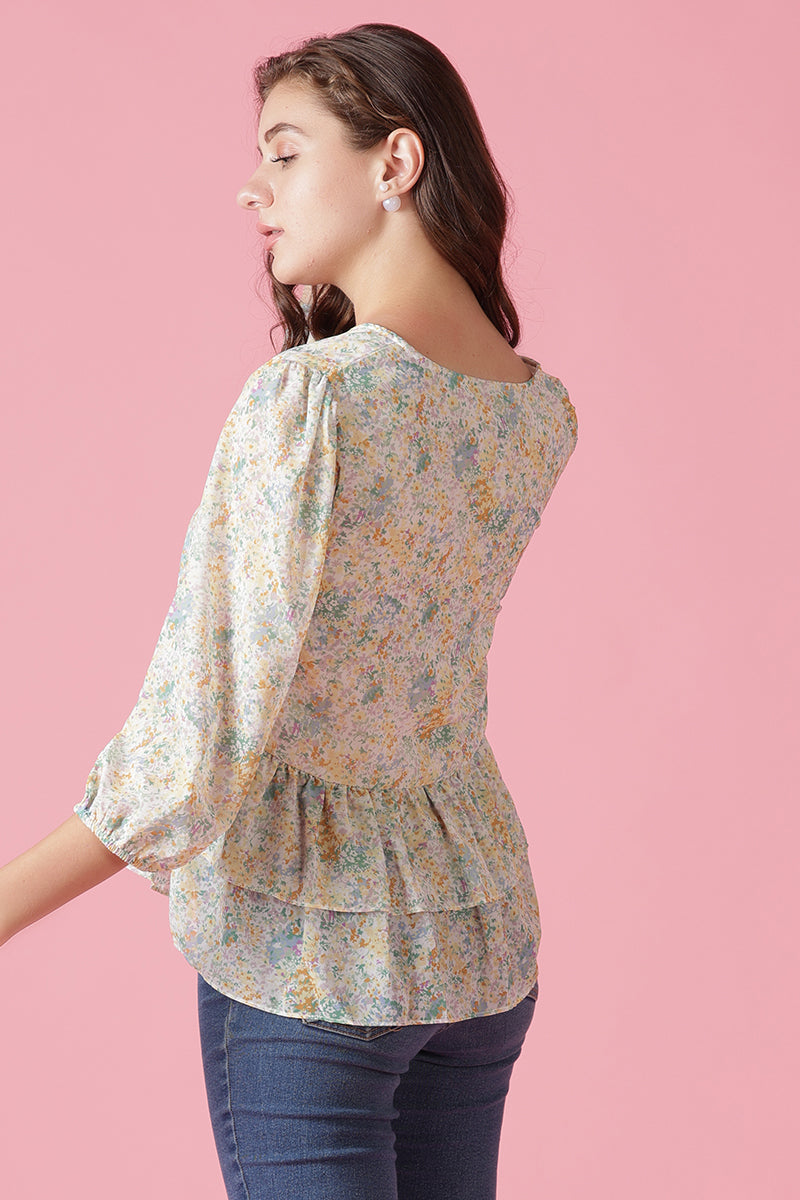 Gipsy Yellow Georgette Blouse