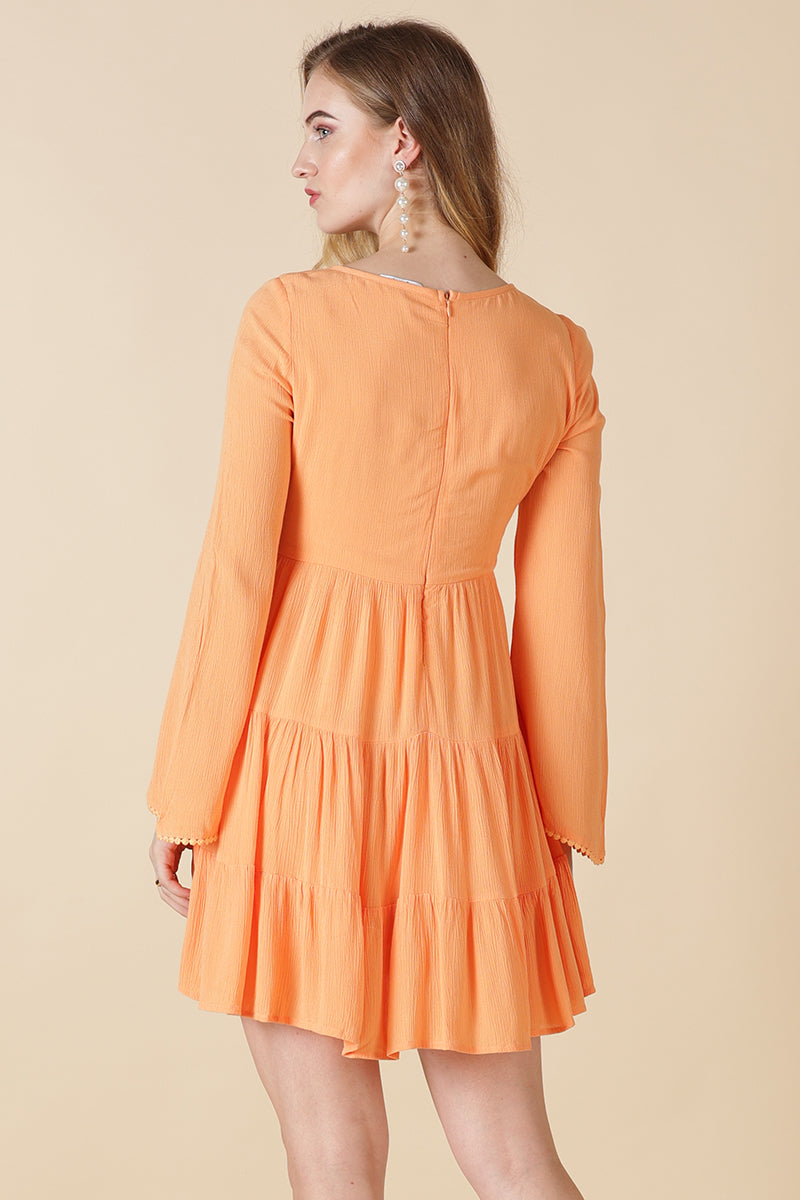 Gipsy Orange Poly Crepe Dress