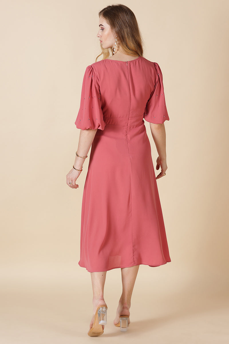 Gipsy Dusky Pink Polyester Dress