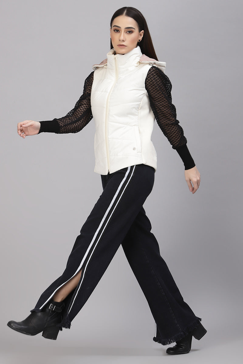 Gipsy Ivory Polyester Jacket