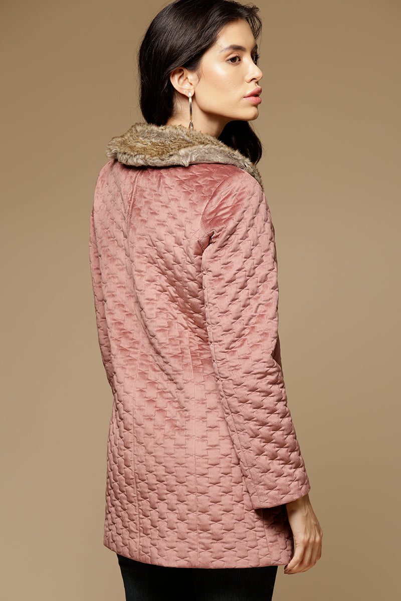 Gipsy Dusky Pink Suede Jacket