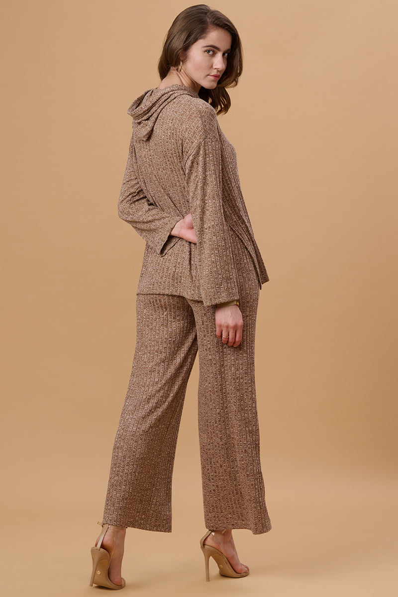 Gipsy Brown Poly Knit Co-Ord Top