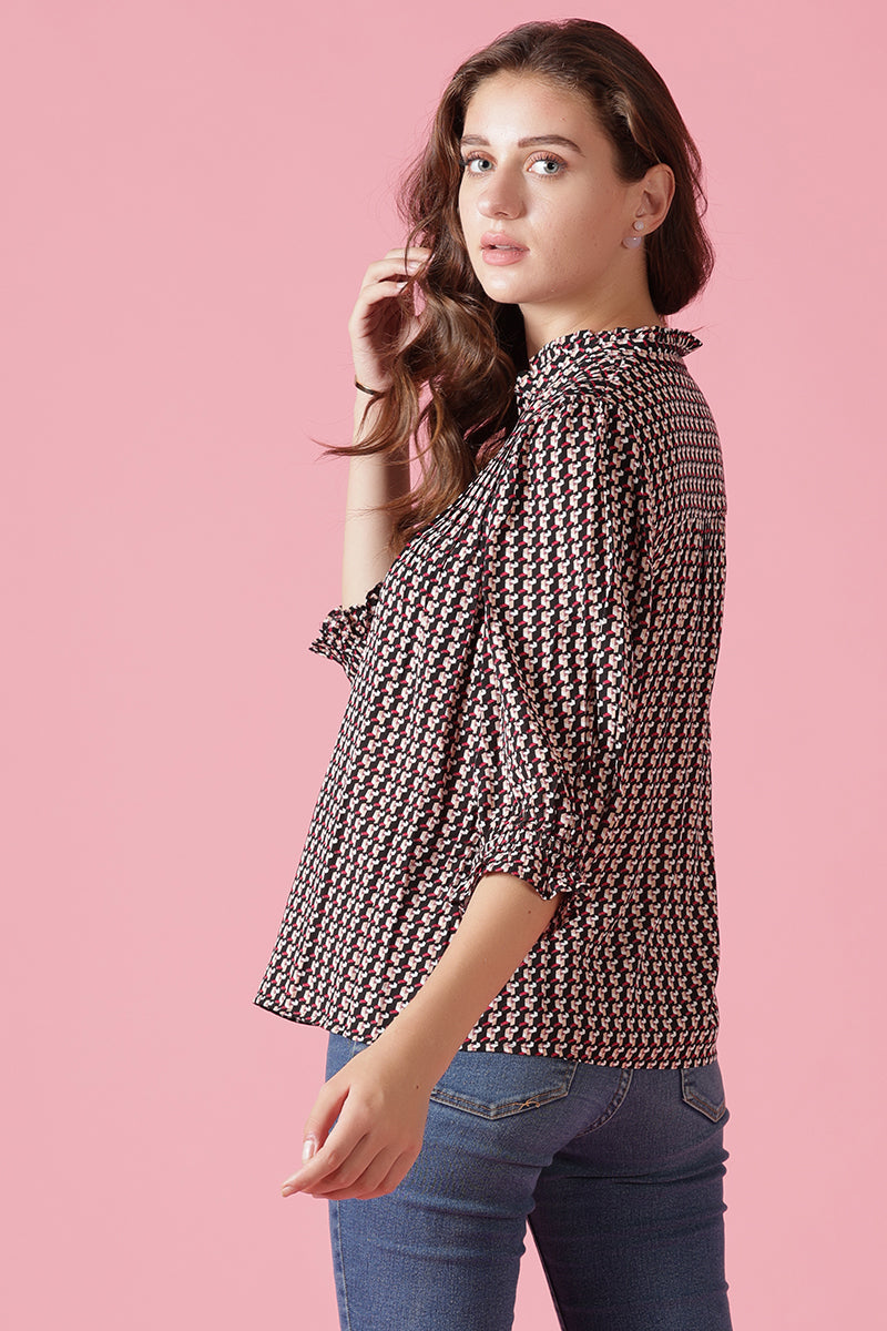 Gipsy Black Rayon Shirt