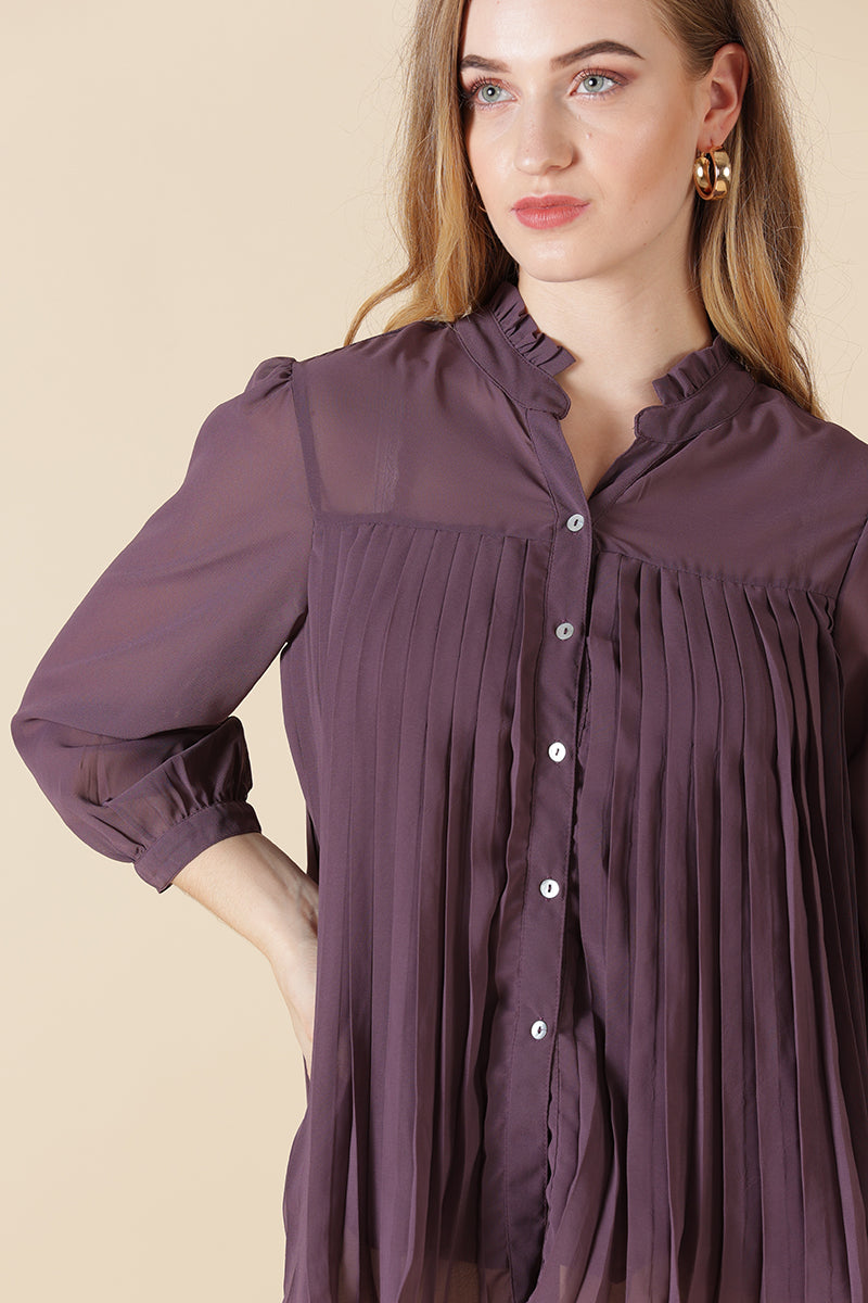 Gipsy Aubergine Georgette Shirt