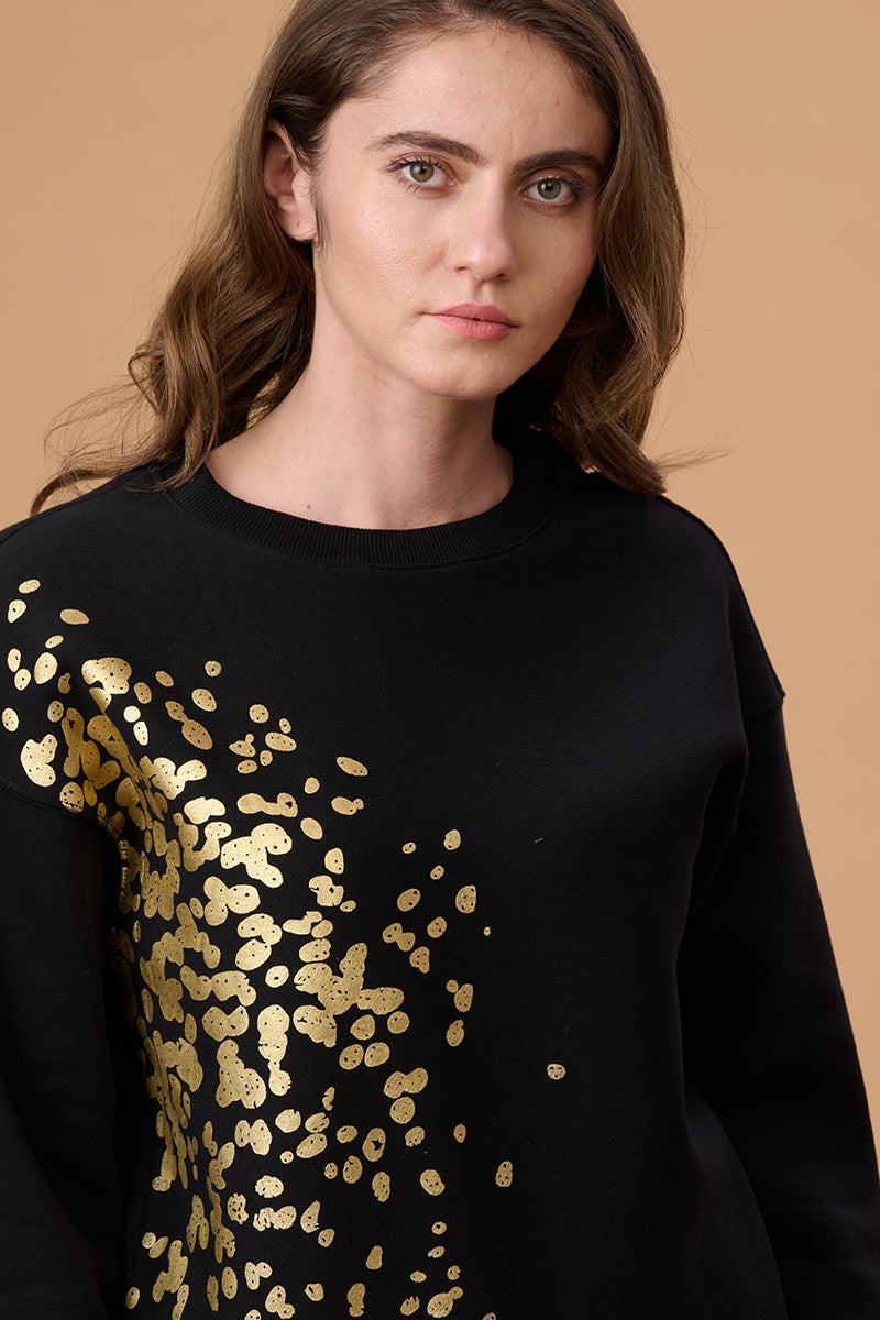 Gipsy Black Cotton /Poly Sweat Shirt