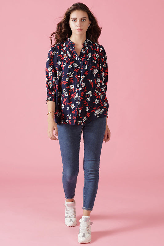 Gipsy Navy Rayon Tunic