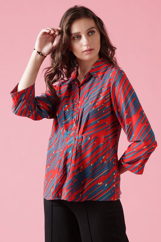 Gipsy Red Georgette Tunic