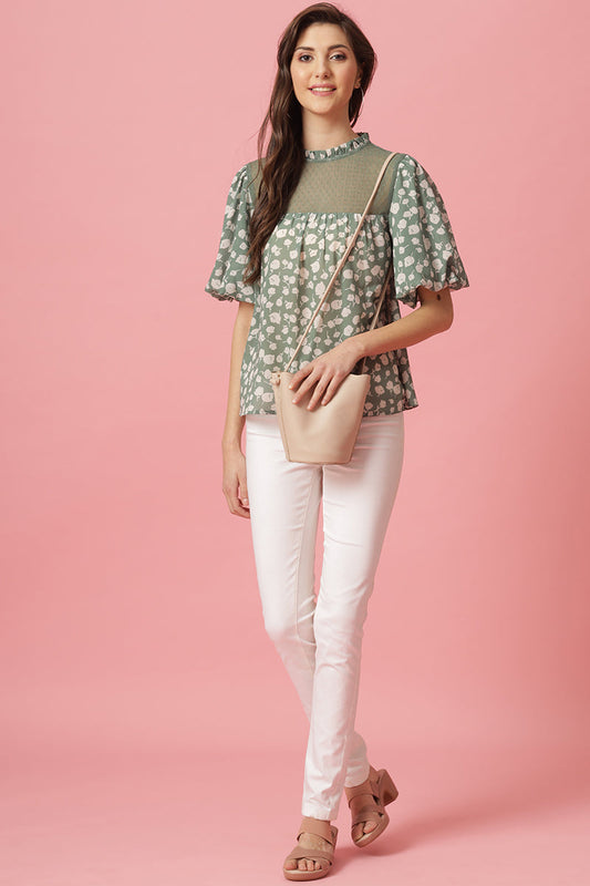 Gipsy Green Poleyster Blouse