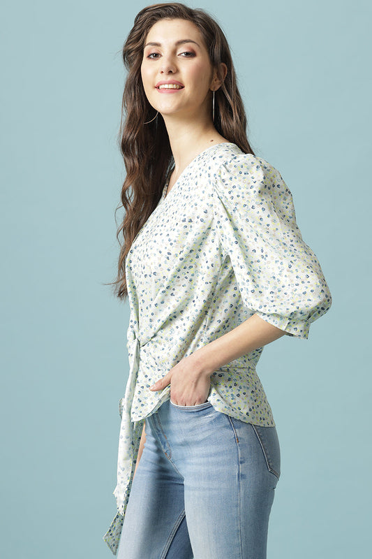 Gipsy Mint Green Poleyster Blouse