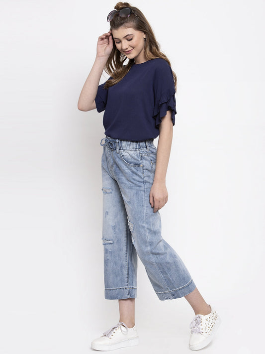 Gipsy Navy Cotton Blouse