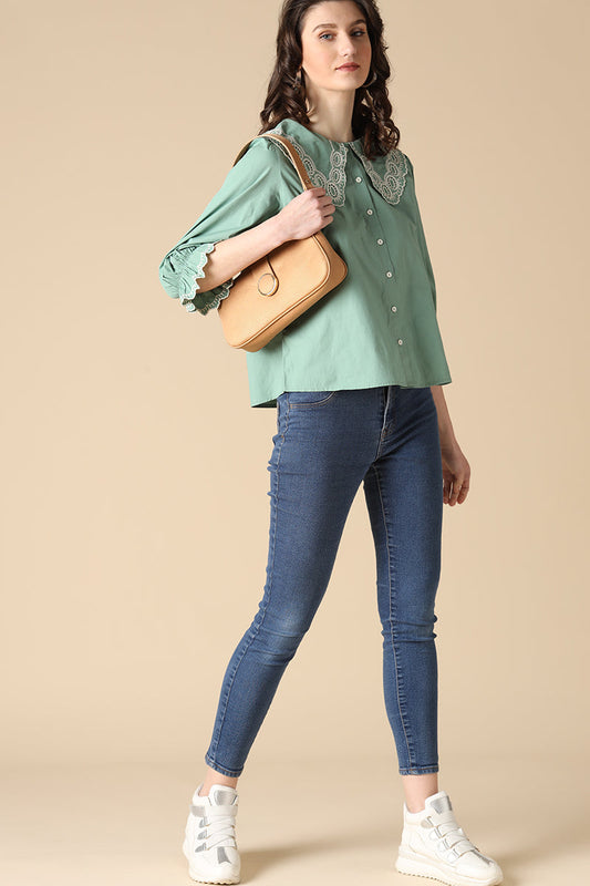 Gipsy Green Fashion Cotton Blouse