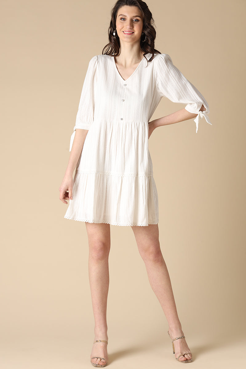 Gipsy White Fashion Cotton Dresses