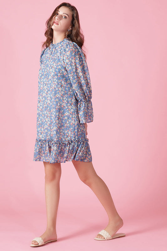 Gipsy Blue Georgette Dress