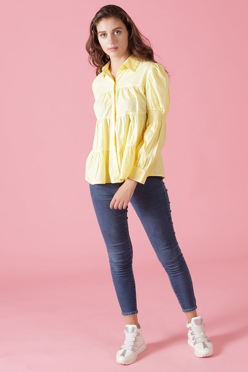 Gipsy Yellow Cotton Shirt