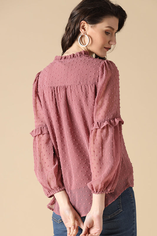 Gipsy Aubergine Fashion Georgette Tunic