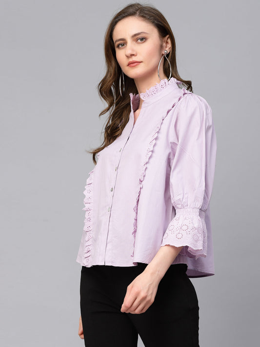 Gipsy Lilac Cotton Blouse
