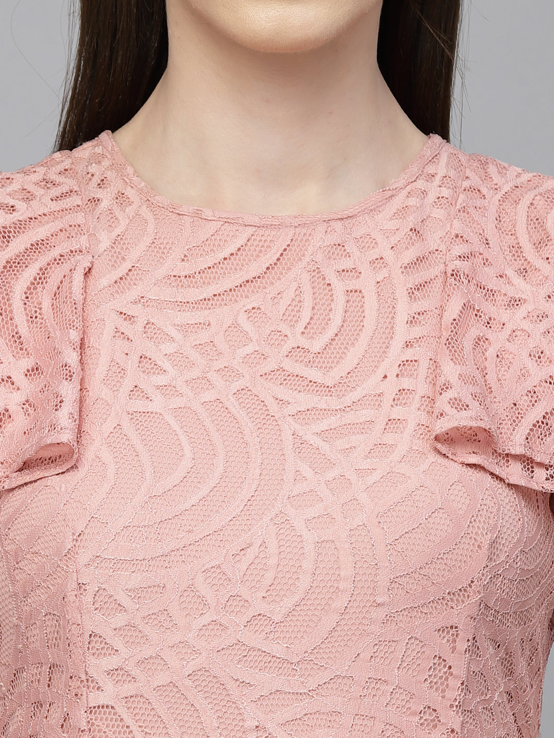 Gipsy Dusky Pink Net Fabric Dress