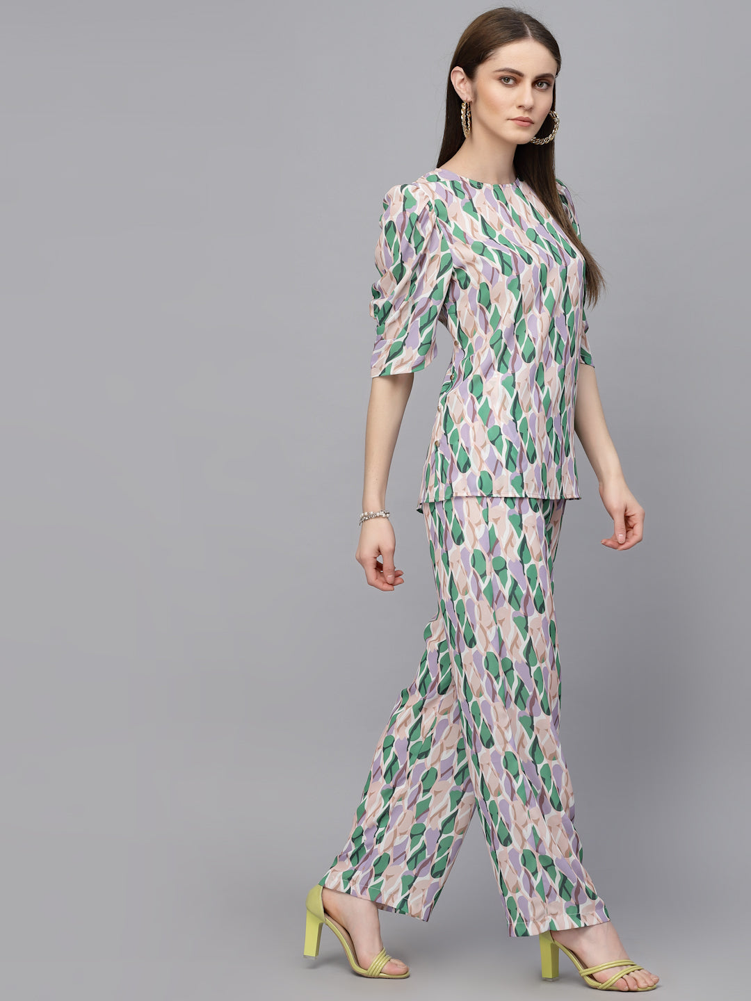 Gipsy Green Georgette Co-Ord Pant