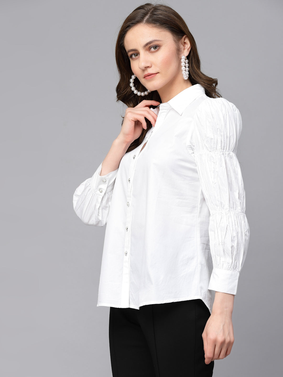 Gipsy White Cotton  Shirt