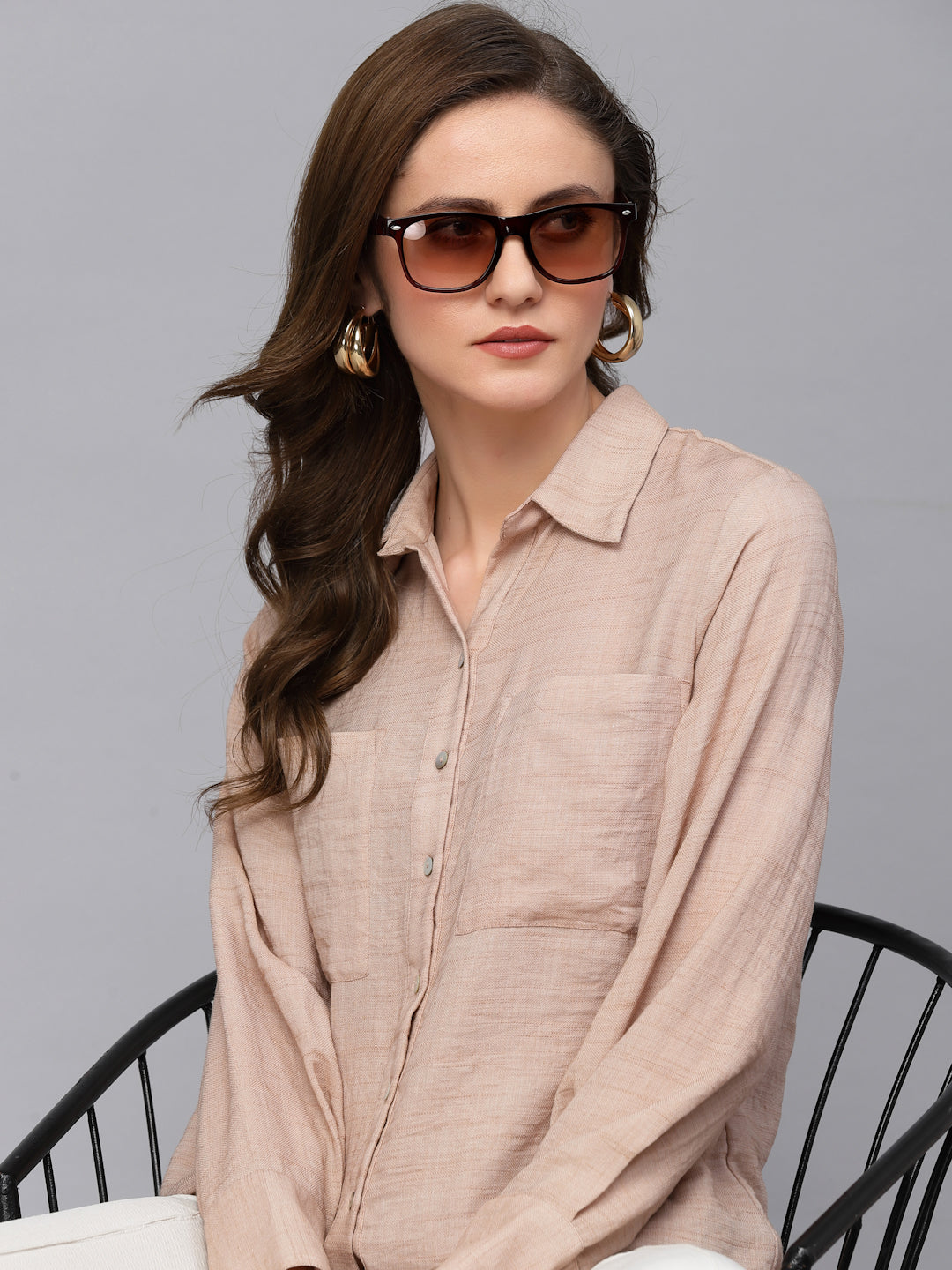 Gipsy Rust Textured Cotton Shirt