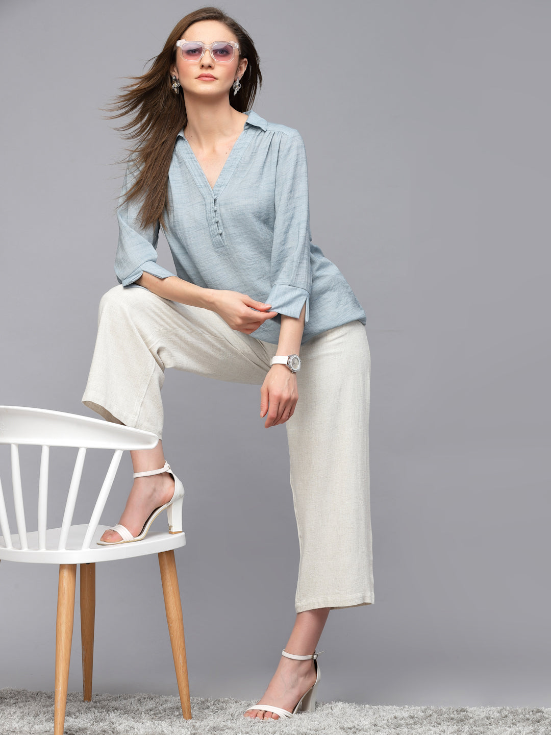 Gipsy Sage Textured Cotton Tunic