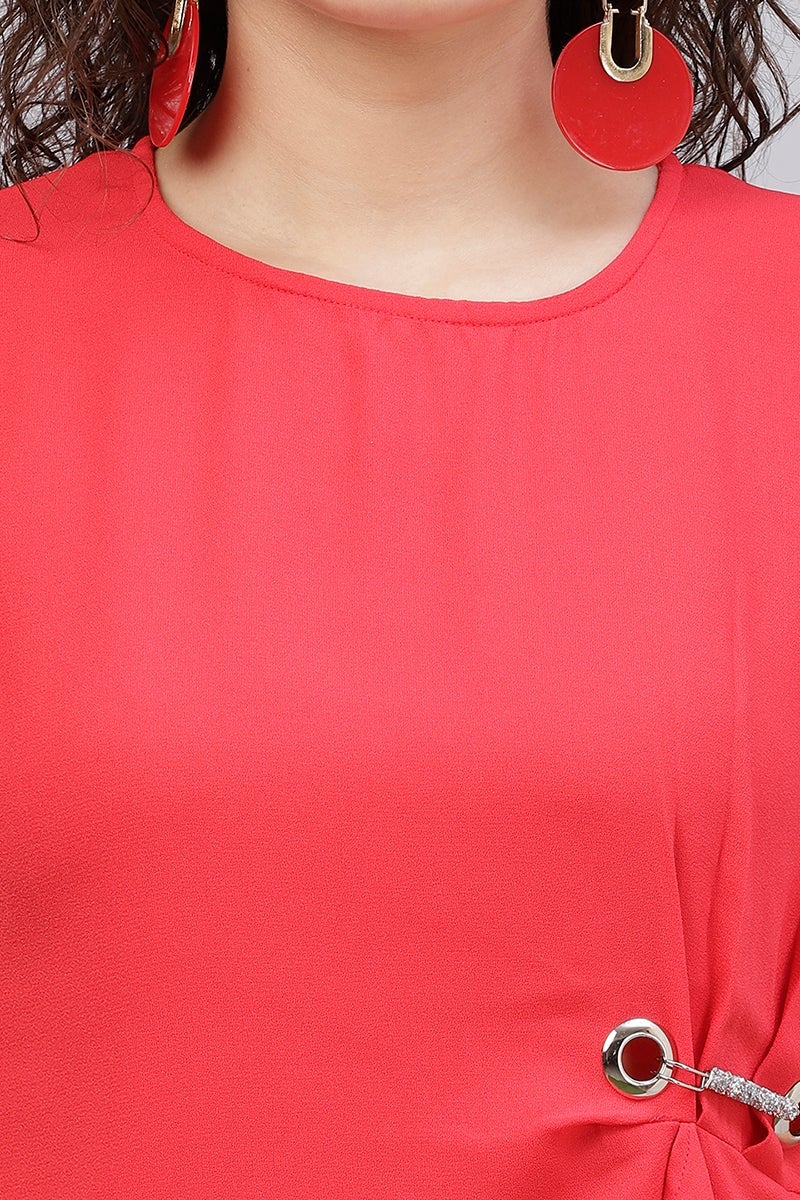 Gipsy Red Polyster Top