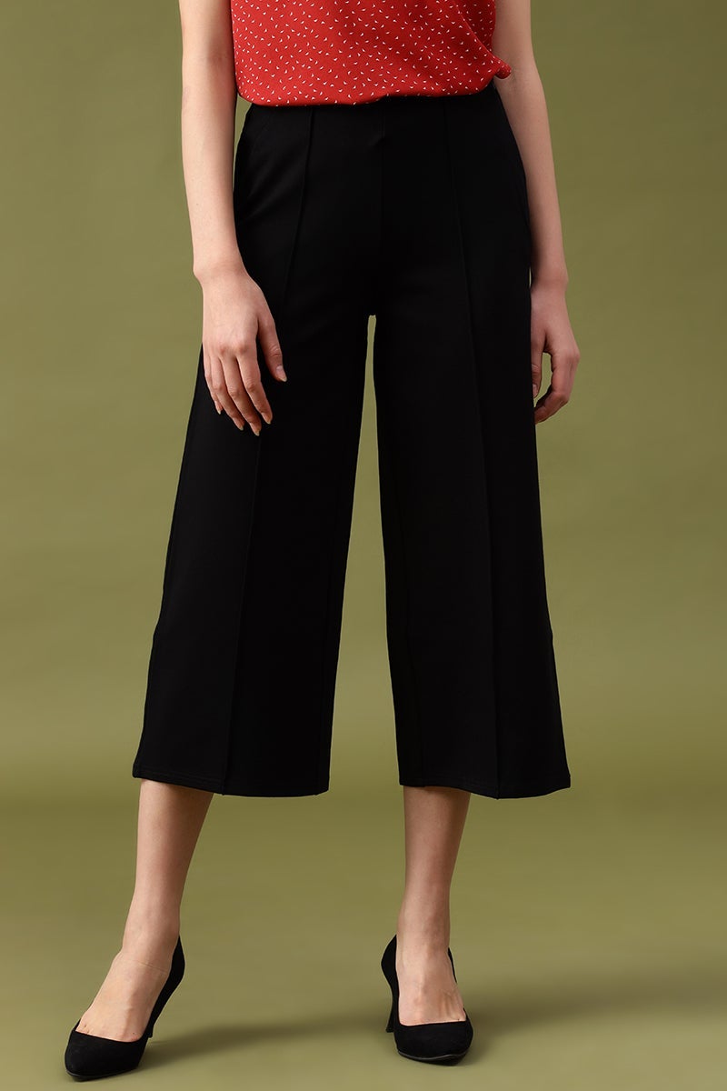 Gipsy Black Solid Pant/Trousers
