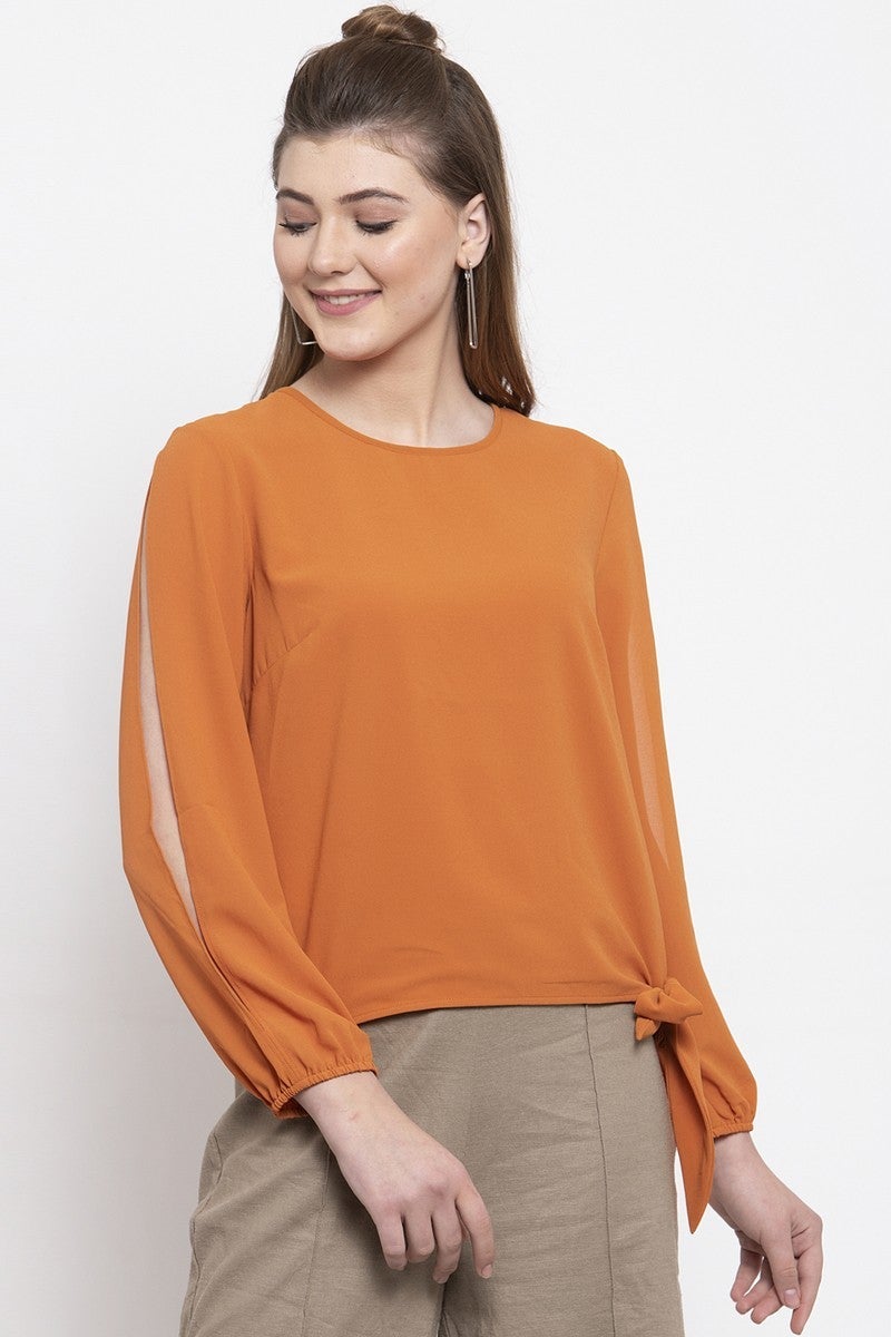 Gipsy Women Casual Full Sleeves Saffron Blouse