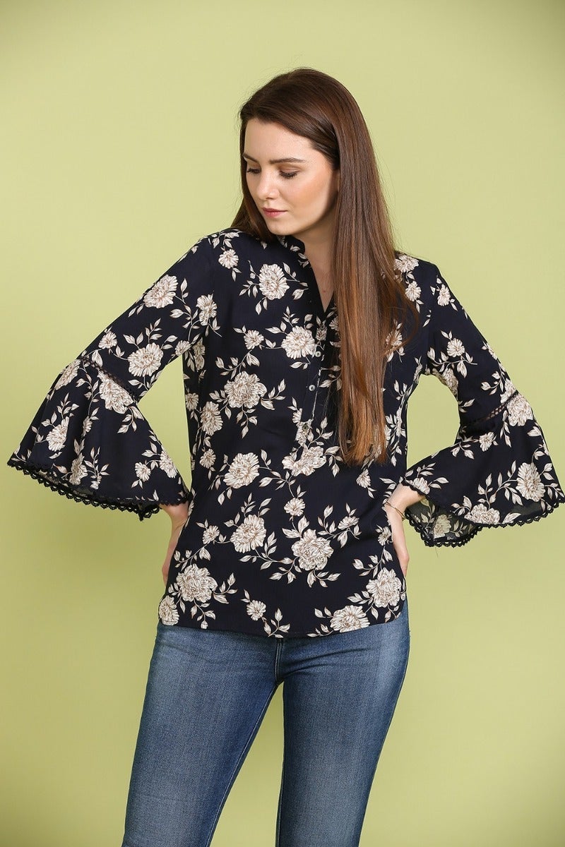 Dazzling Bell Sleeves Top