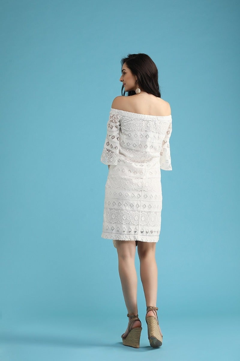 Serene White Lace Dress