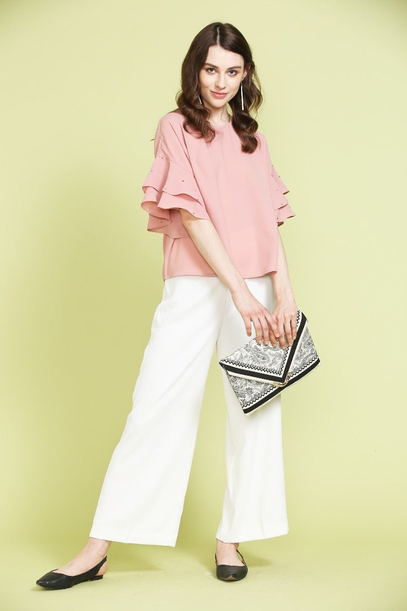 Pastel Pink Embellished Top