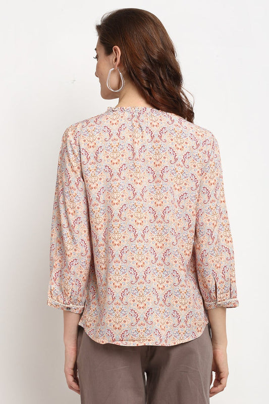 Multi Medium Length V- Neck Rayon Tunic