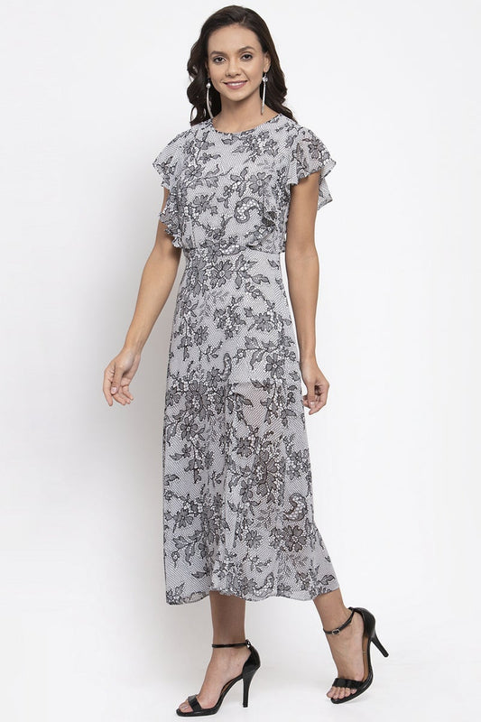 Gipsy Women White Round Neck Dress