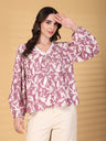 Gipsy Purple Printed Rayon Blouse