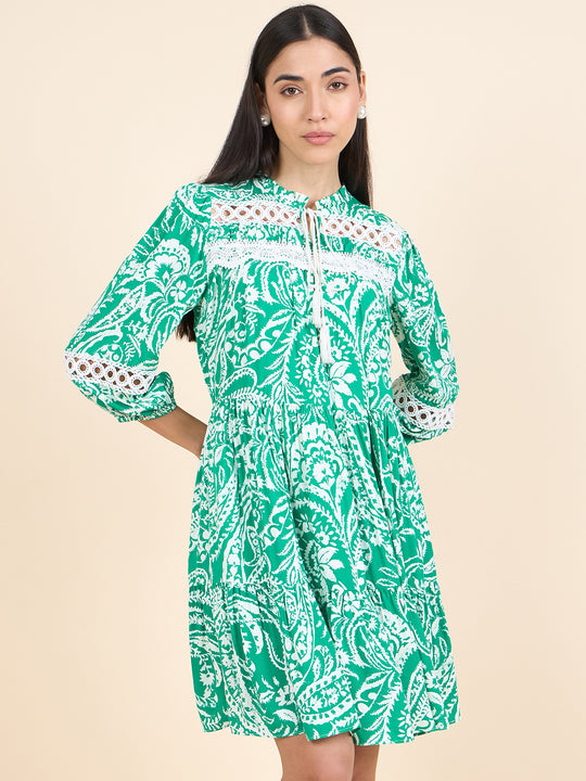 Gipsy Stylish Women Dress Summer  Collection Green